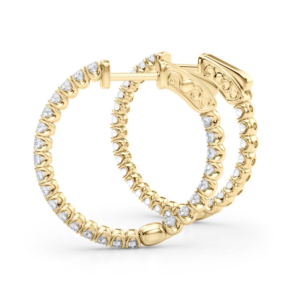 AstrŽe Inside-out Diamond Hoop Earrings