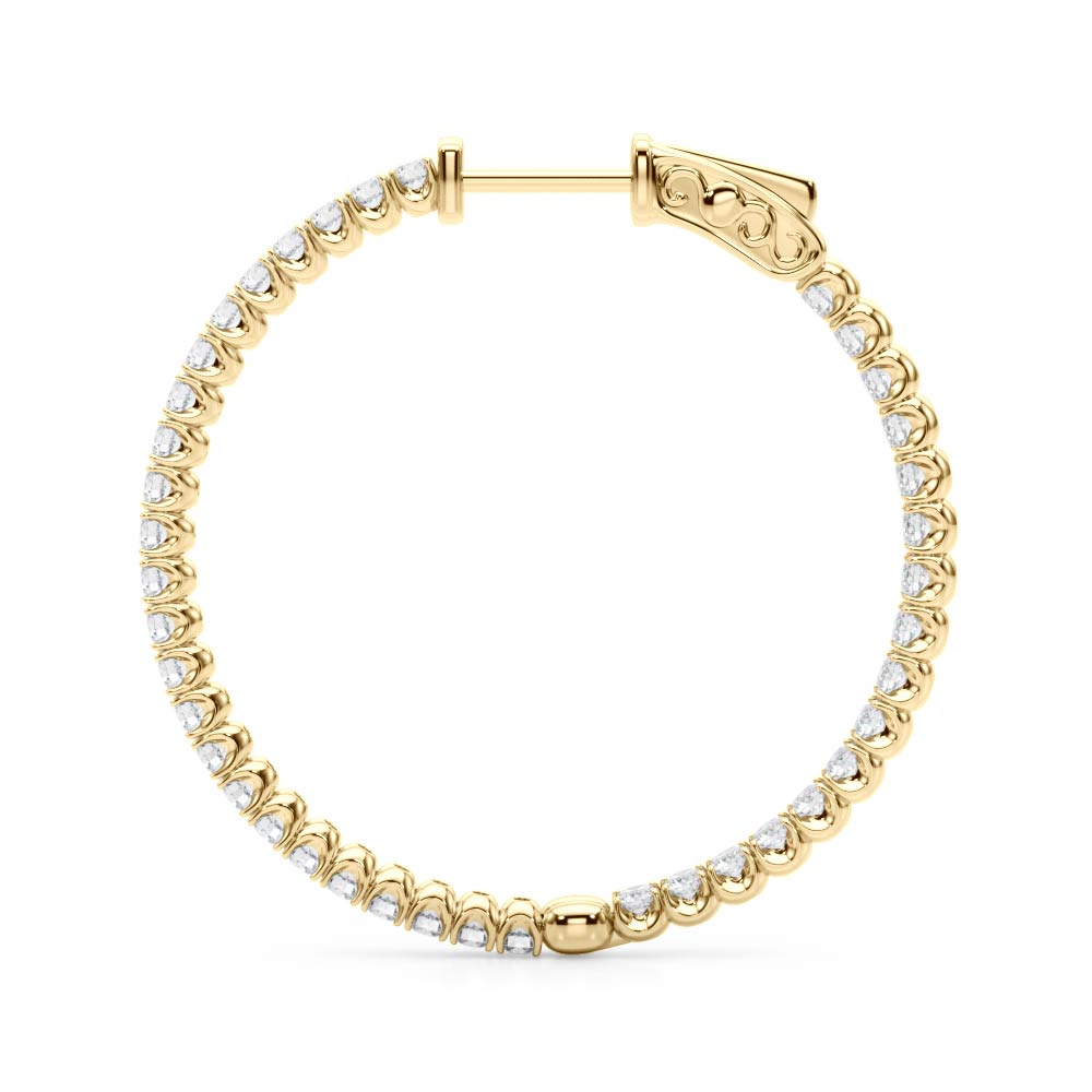 AstrŽe Inside-out Diamond Hoop Earrings