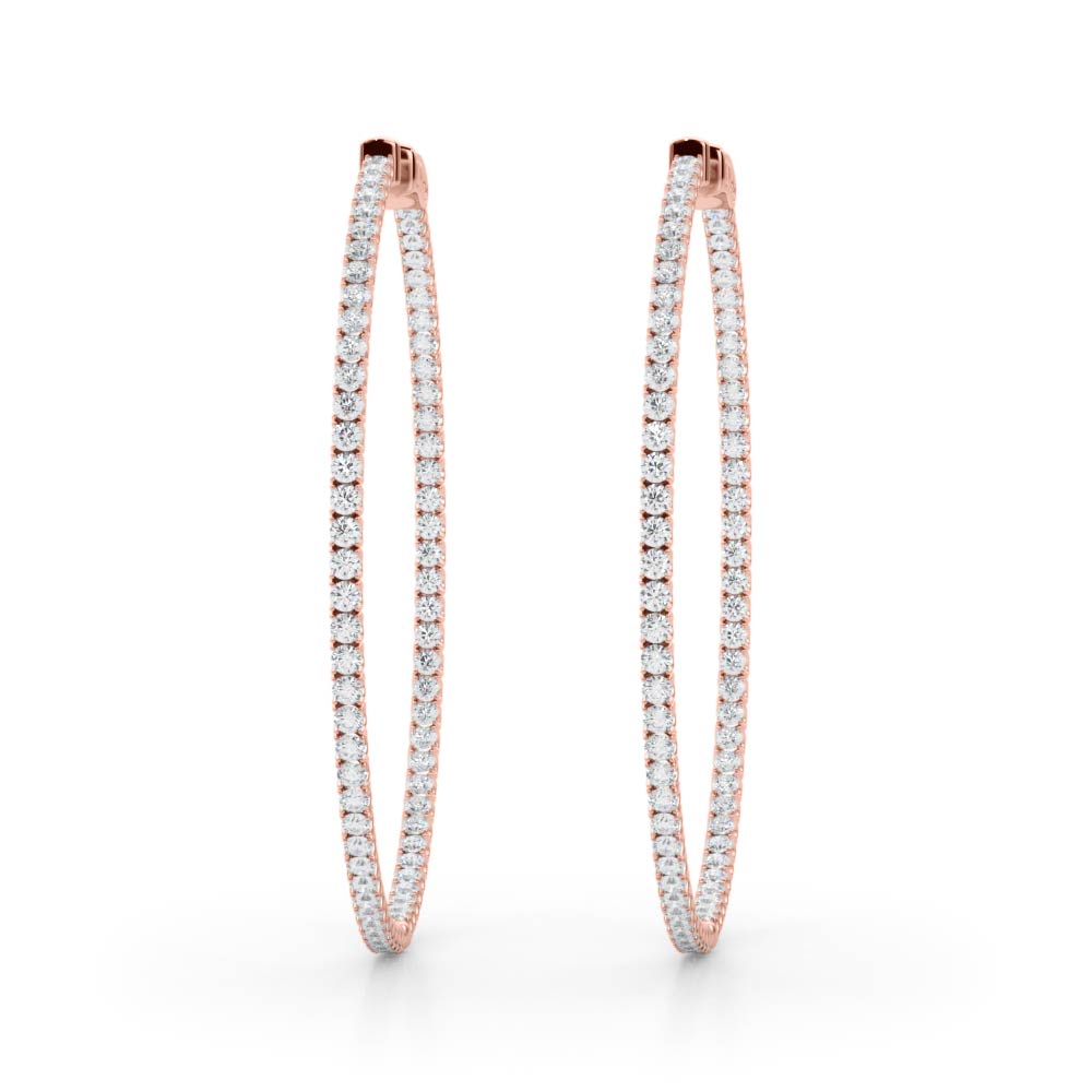 AstrŽe Inside-out Diamond Hoop Earrings