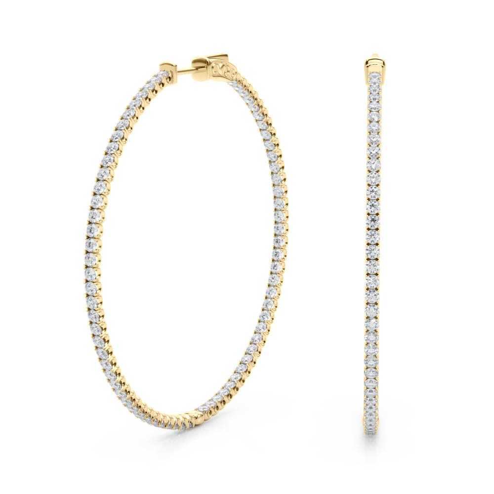 AstrŽe Inside-out Diamond Hoop Earrings