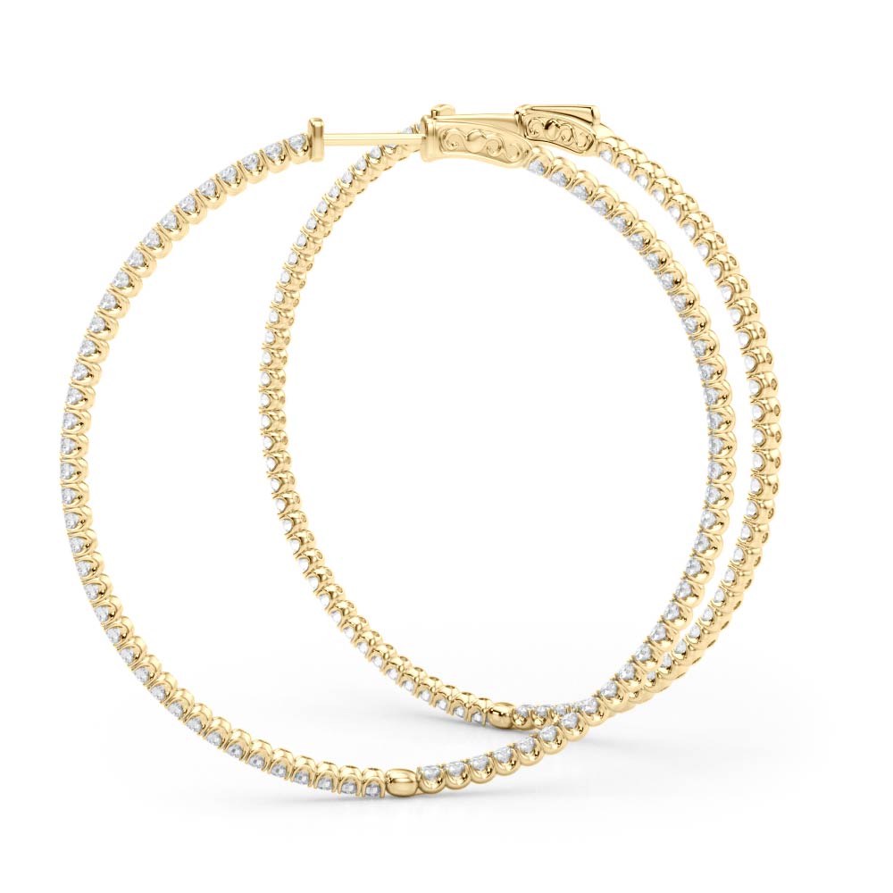 AstrŽe Inside-out Diamond Hoop Earrings