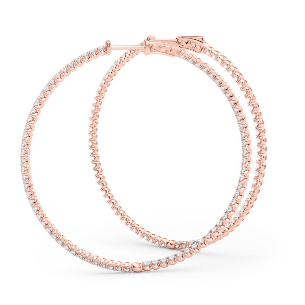 AstrŽe Inside-out Diamond Hoop Earrings