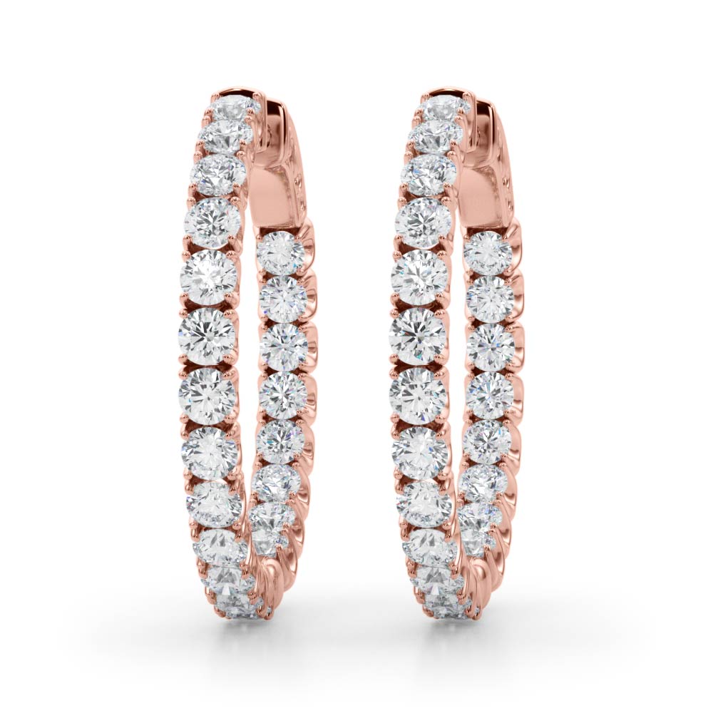 AstrŽe Inside-out Diamond Hoop Earrings