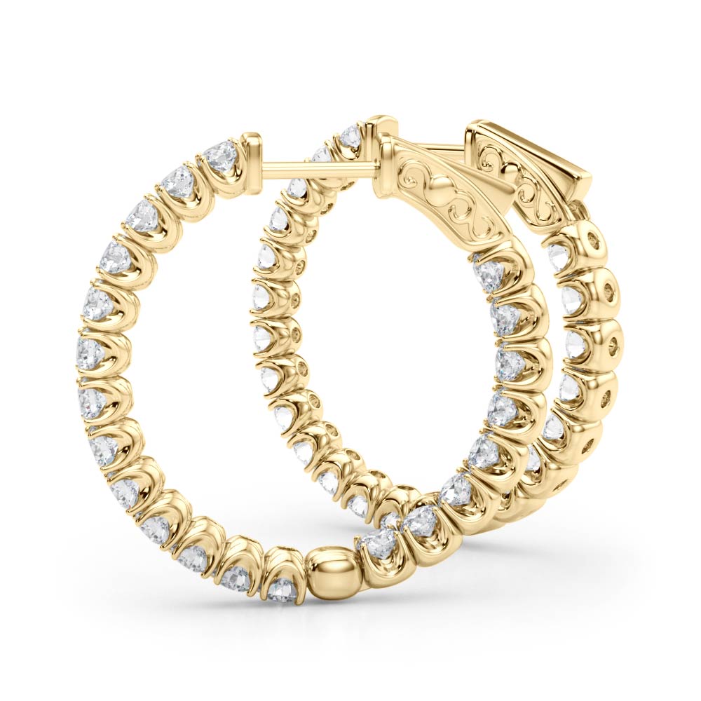 AstrŽe Inside-out Diamond Hoop Earrings