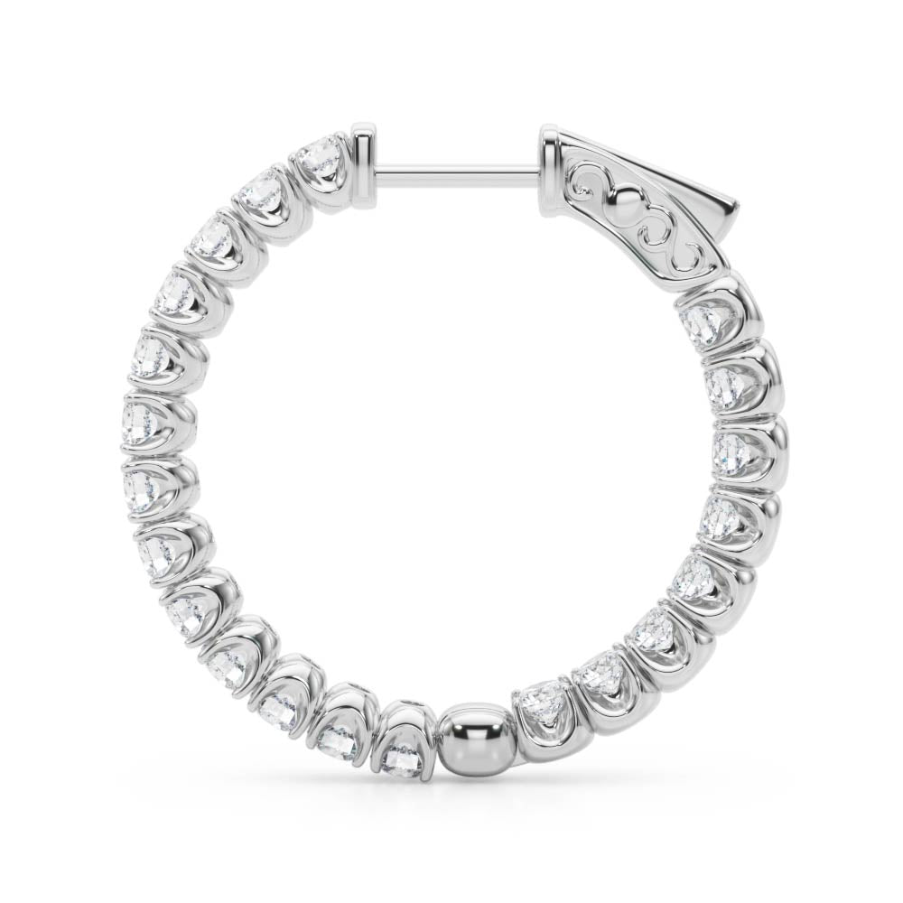 AstrŽe Inside-out Diamond Hoop Earrings
