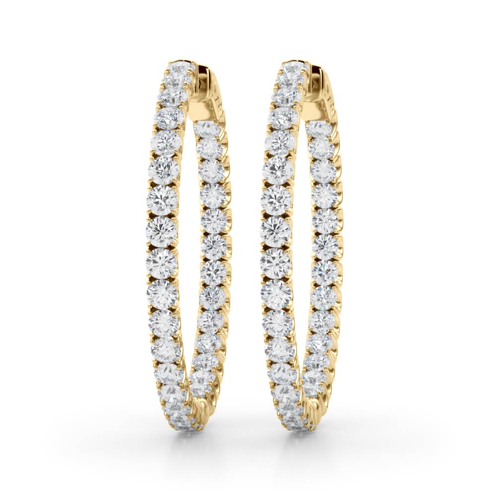 AstrŽe Inside-out Diamond Hoop Earrings