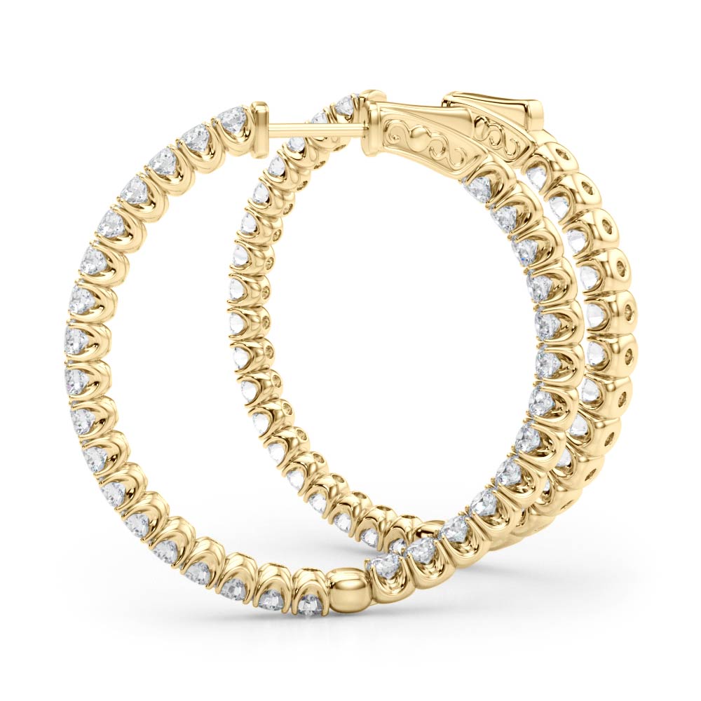 AstrŽe Inside-out Diamond Hoop Earrings