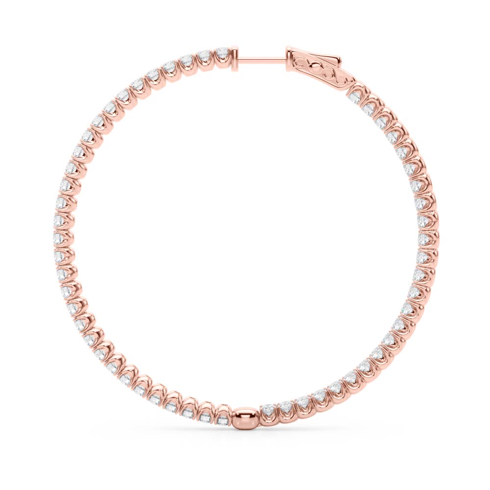 AstrŽe Inside-out Diamond Hoop Earrings
