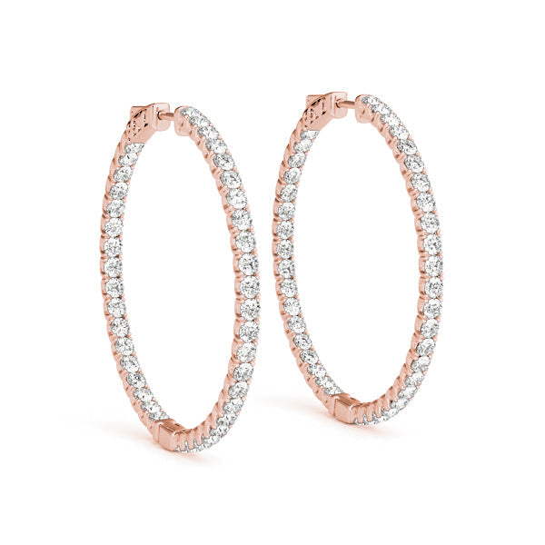 AstrŽe Inside-out Diamond Hoop Earrings