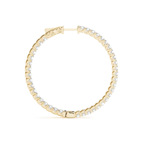 AstrŽe Inside-out Diamond Hoop Earrings