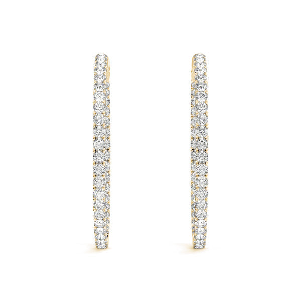 AstrŽe Inside-out Diamond Hoop Earrings