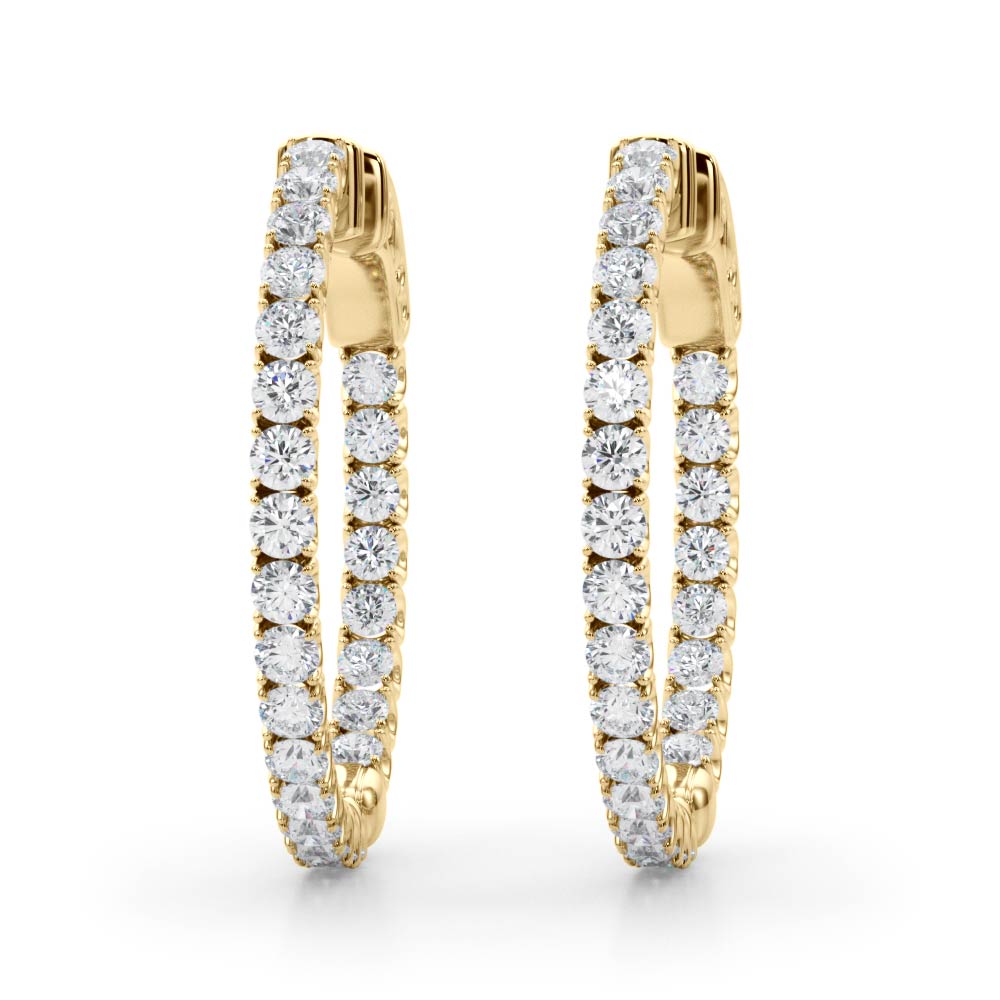 AstrŽe Inside-out Diamond Hoop Earrings