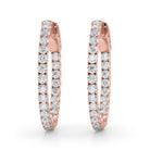 AstrŽe Inside-out Diamond Hoop Earrings