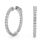 AstrŽe Inside-out Diamond Hoop Earrings