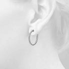 AstrŽe Inside-out Diamond Hoop Earrings