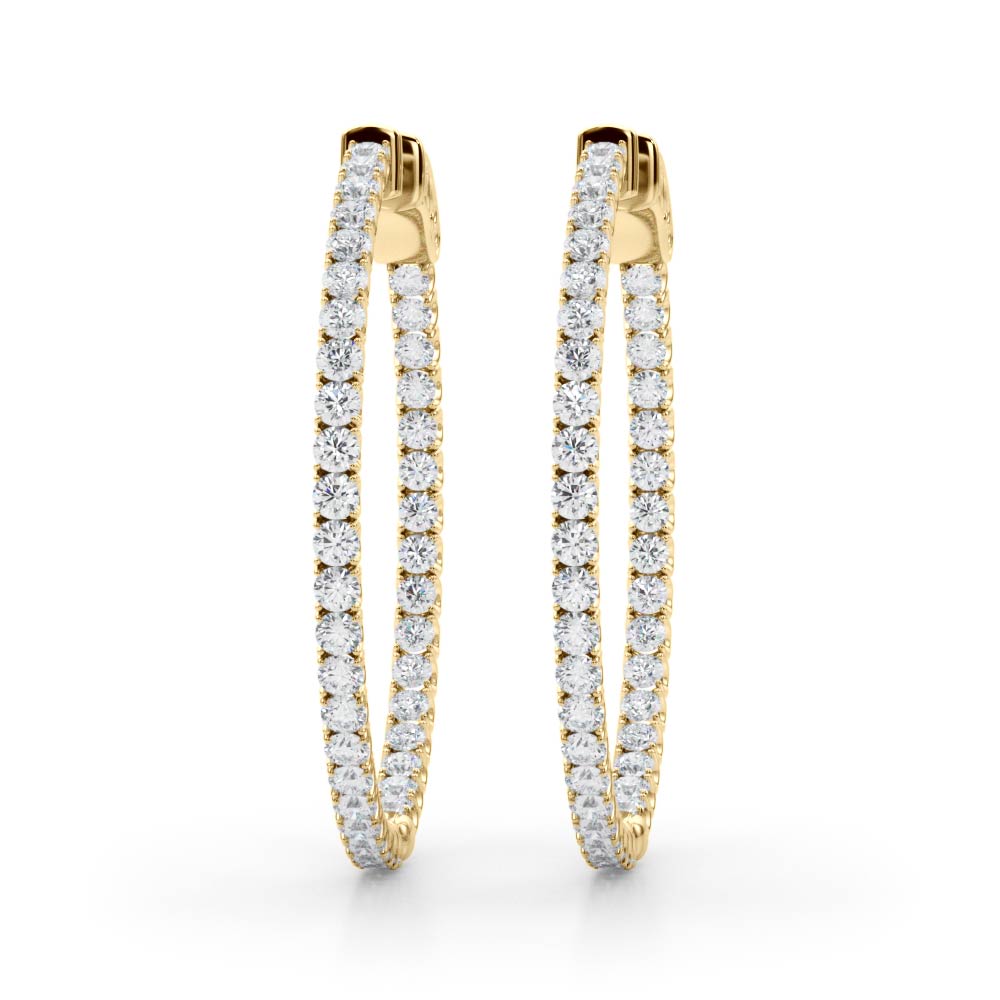 AstrŽe Inside-out Diamond Hoop Earrings