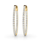 AstrŽe Inside-out Diamond Hoop Earrings