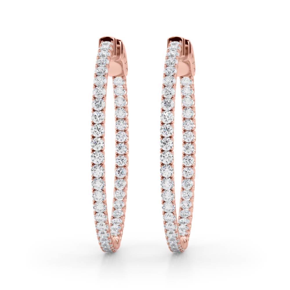 AstrŽe Inside-out Diamond Hoop Earrings