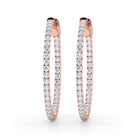 AstrŽe Inside-out Diamond Hoop Earrings