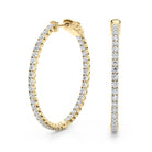 AstrŽe Inside-out Diamond Hoop Earrings