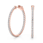 AstrŽe Inside-out Diamond Hoop Earrings