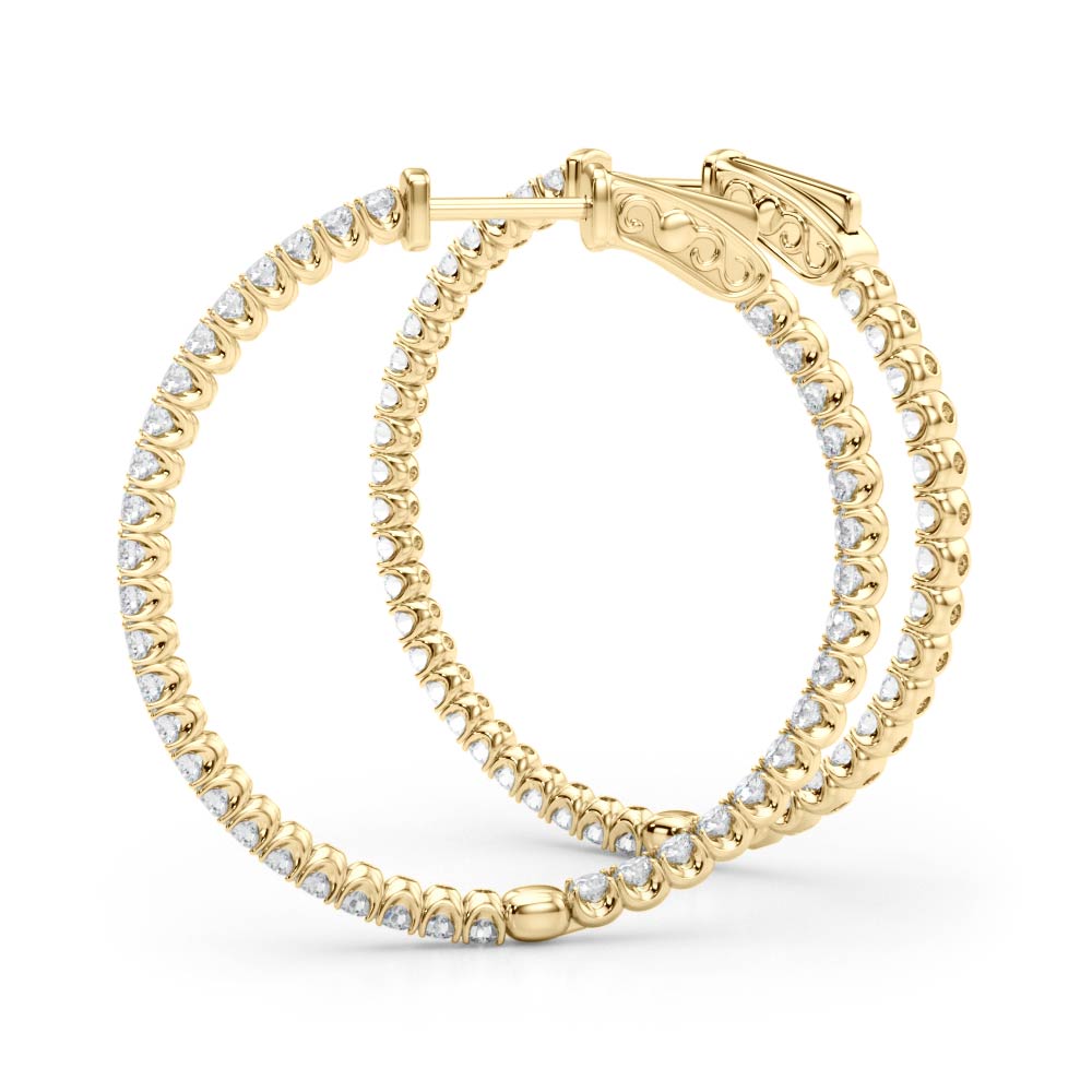 AstrŽe Inside-out Diamond Hoop Earrings
