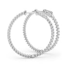 AstrŽe Inside-out Diamond Hoop Earrings