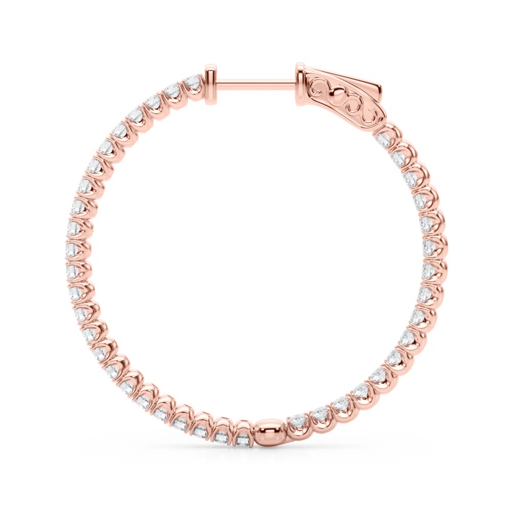 AstrŽe Inside-out Diamond Hoop Earrings