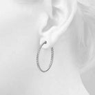 AstrŽe Inside-out Diamond Hoop Earrings