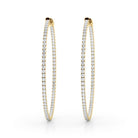 AstrŽe Inside-out Diamond Hoop Earrings