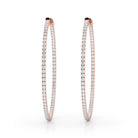 AstrŽe Inside-out Diamond Hoop Earrings