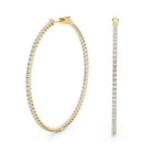 AstrŽe Inside-out Diamond Hoop Earrings