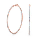 AstrŽe Inside-out Diamond Hoop Earrings