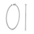 AstrŽe Inside-out Diamond Hoop Earrings