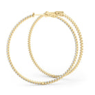 AstrŽe Inside-out Diamond Hoop Earrings