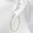 AstrŽe Inside-out Diamond Hoop Earrings