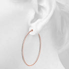AstrŽe Inside-out Diamond Hoop Earrings