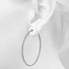 AstrŽe Inside-out Diamond Hoop Earrings