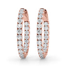 AstrŽe Inside-out Diamond Hoop Earrings