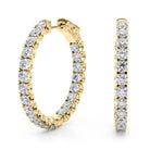AstrŽe Inside-out Diamond Hoop Earrings