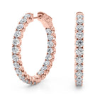 AstrŽe Inside-out Diamond Hoop Earrings