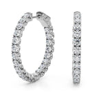 AstrŽe Inside-out Diamond Hoop Earrings