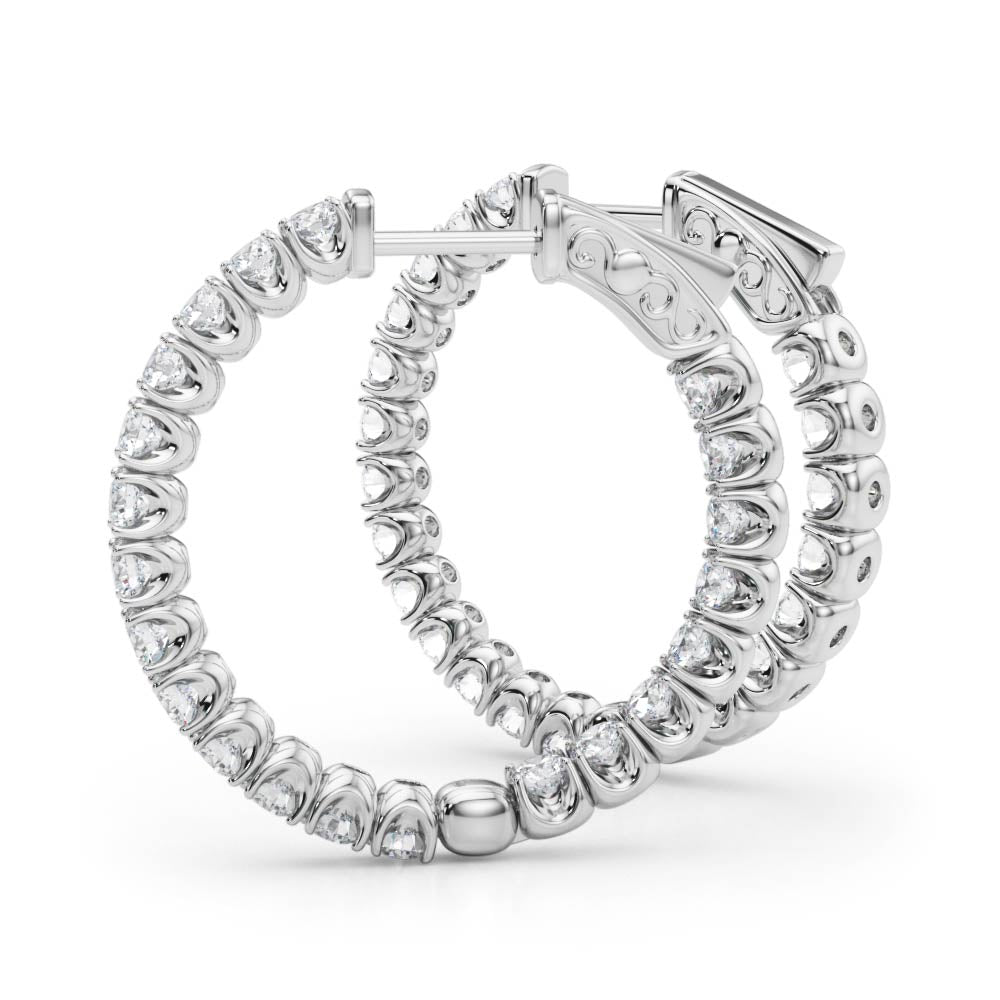 AstrŽe Inside-out Diamond Hoop Earrings