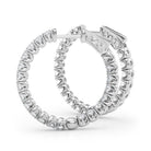 AstrŽe Inside-out Diamond Hoop Earrings