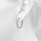AstrŽe Inside-out Diamond Hoop Earrings