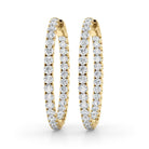 AstrŽe Inside-out Diamond Hoop Earrings
