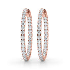 AstrŽe Inside-out Diamond Hoop Earrings