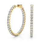 AstrŽe Inside-out Diamond Hoop Earrings