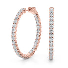 AstrŽe Inside-out Diamond Hoop Earrings