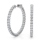 AstrŽe Inside-out Diamond Hoop Earrings